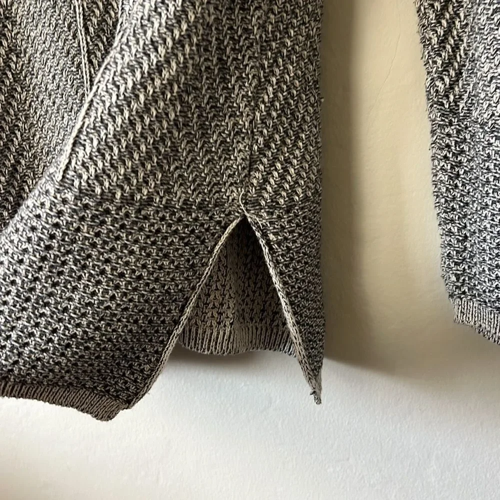 Eight Eight Eight Women's Mock Neck Gray Marble Thread Sweater
